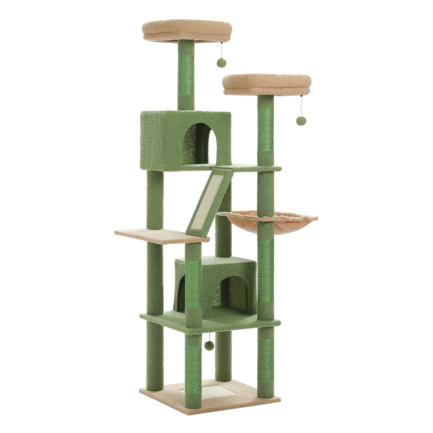 Large Multi-Level Plush Cat Tree with Condos - AMT0239GN