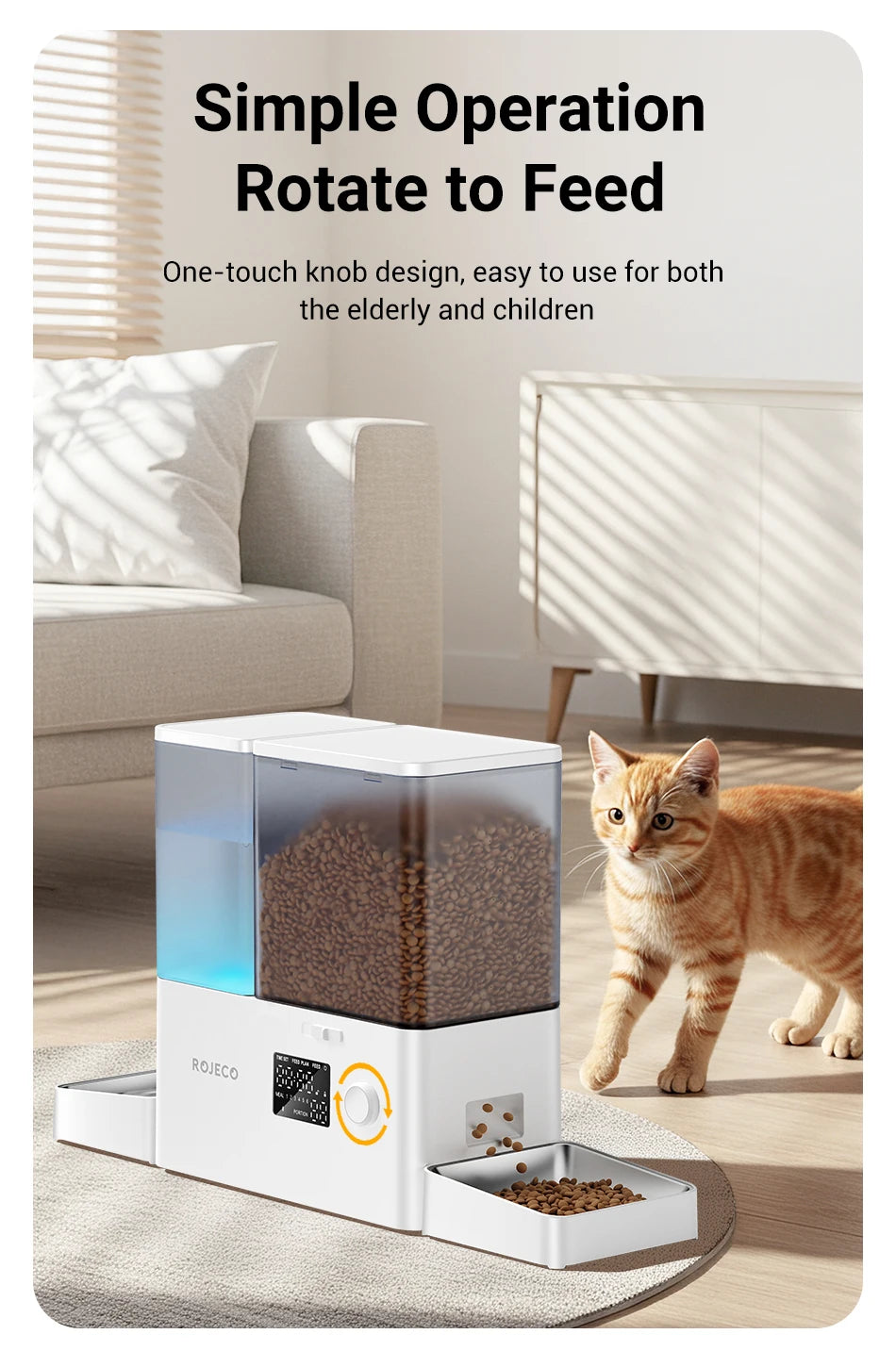 2-in-1 Automatic Pet Feeder and Water Fountain (8.5L) - view 13
