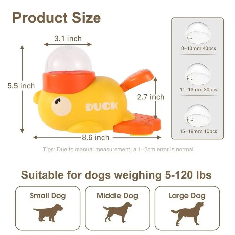 Cartoon Duck Puzzle Feeder and Treat Dispenser - lifestyle