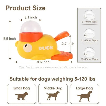 Cartoon Duck Puzzle Feeder and Treat Dispenser - lifestyle
