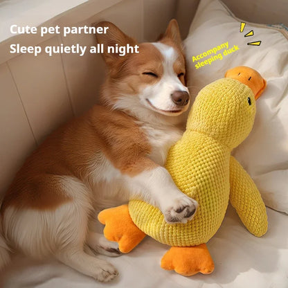 Plush Squeaky Duck Dog Companion Toy