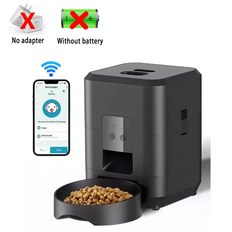 2L Programmable Auto Pet Feeder with Voice Recording - from above