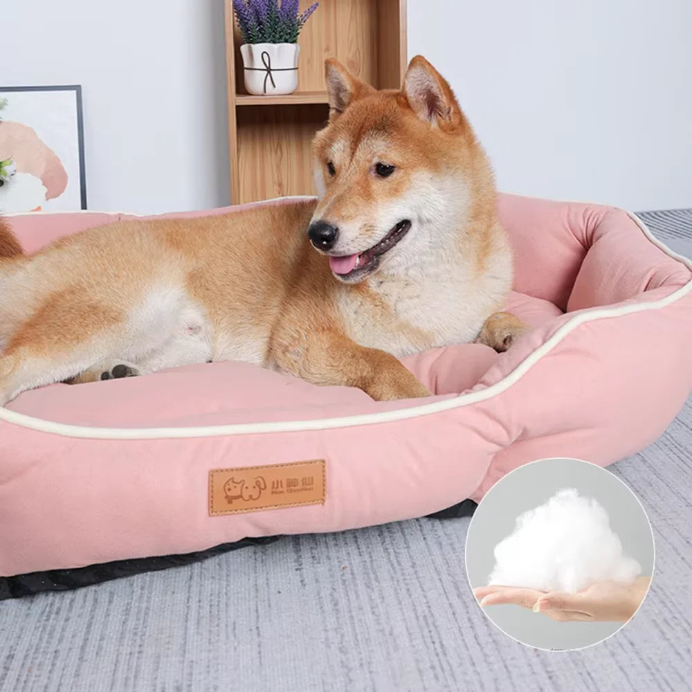 Spacious Pet Sofa Sleeping Bed for Large Dogs - in use