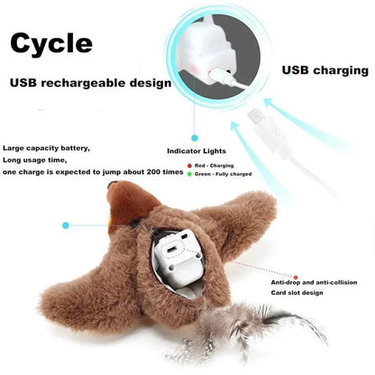 Touch-Activated Chirping Bird Cat Toy - lifestyle