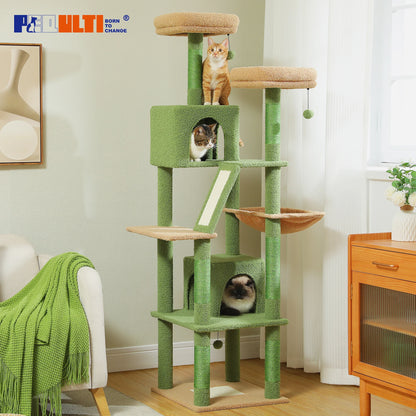 Large Multi-Level Plush Cat Tree with Condos - view 13