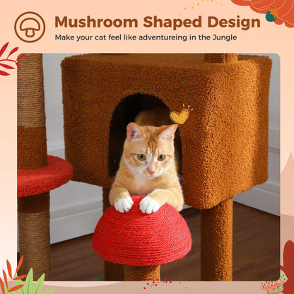 Height Adjustable Floor-to-Ceiling Cat Tree with Hammock - view 18