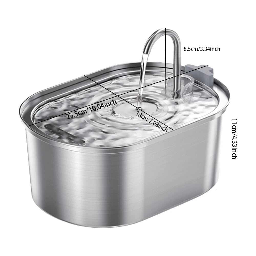 Smart Automatic Cat Water Fountain - side view