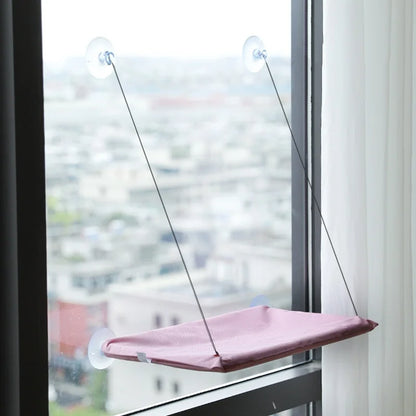 Cat Window Hammock with Suction Cups (Holds 20kg) - Pink