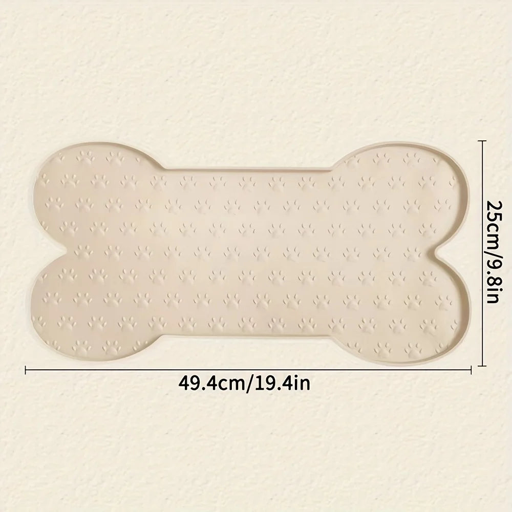 Non-Slip Silicone Pet Feeding Mat with Raised Edges - side view