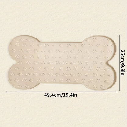 Non-Slip Silicone Pet Feeding Mat with Raised Edges - side view