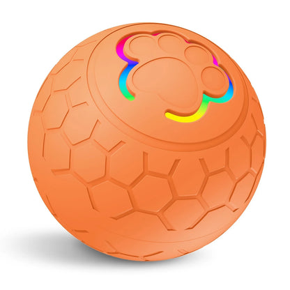 Smart Bouncing Dog Toy Ball with RGB Lights - Upgrade Orange 300