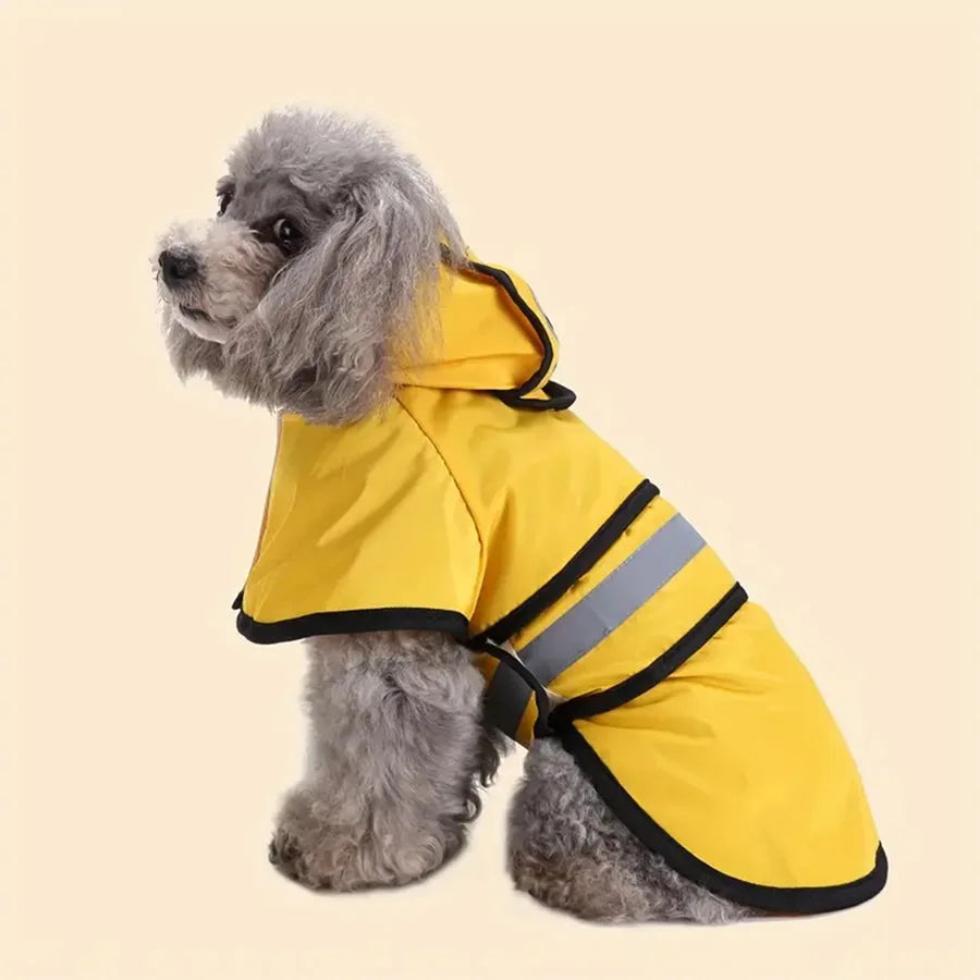 Waterproof Windproof Adjustable Dog Raincoat - YELLOW / XXL