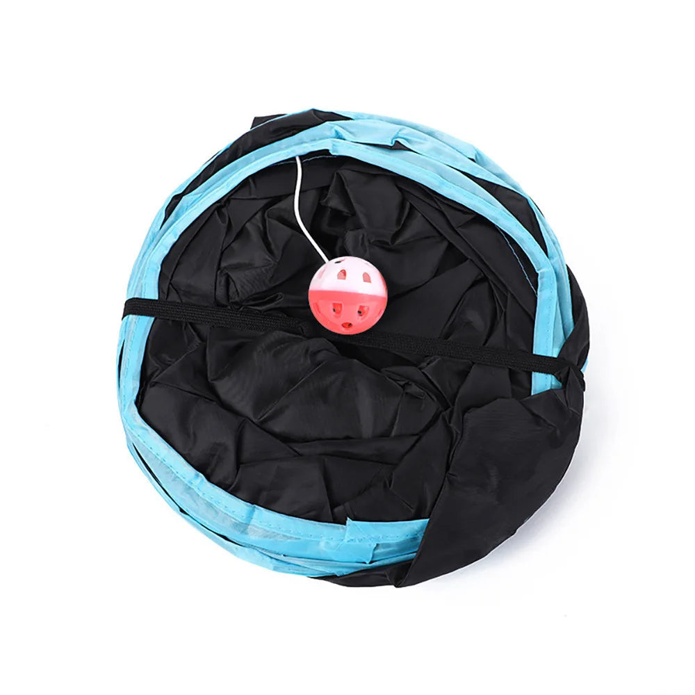 Foldable Cat Tunnel with Crinkle Paper for Indoor Play - view 18