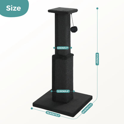 Large Sisal Cat Scratching Post with Dangling Ball - L / AMT0316BK