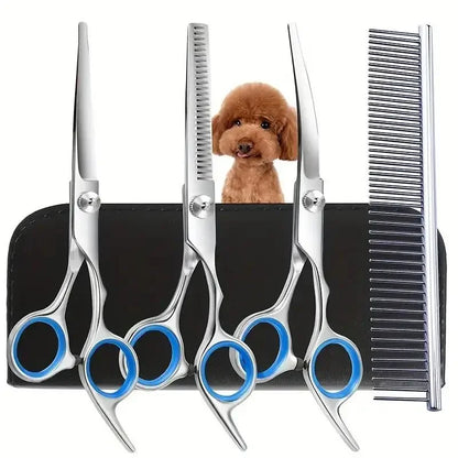 Round-Tip Pet Grooming Scissors (Ambidextrous) - 4PCS