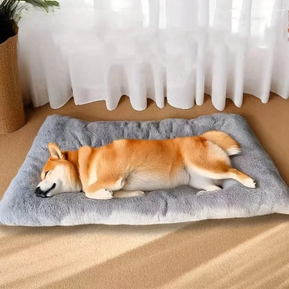 Large Plush Dog Sofa Bed and Crate Mat - side view