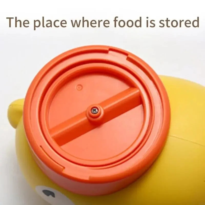 Cartoon Duck Puzzle Feeder and Treat Dispenser - alternate angle