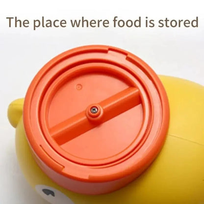 Cartoon Duck Puzzle Feeder and Treat Dispenser - alternate angle