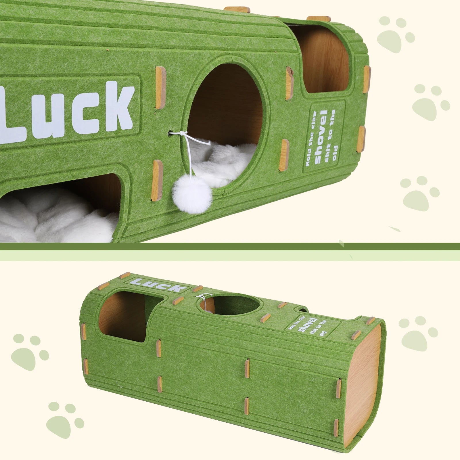 3-Tier Felt Cat Cave Bed for Multi-Cat Homes - view 16