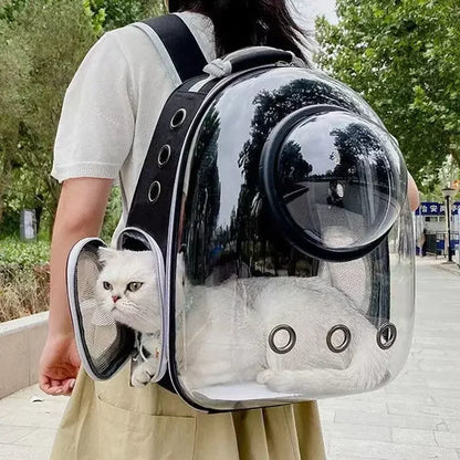 Transparent Bubble Capsule Pet Carrier Backpack - side view
