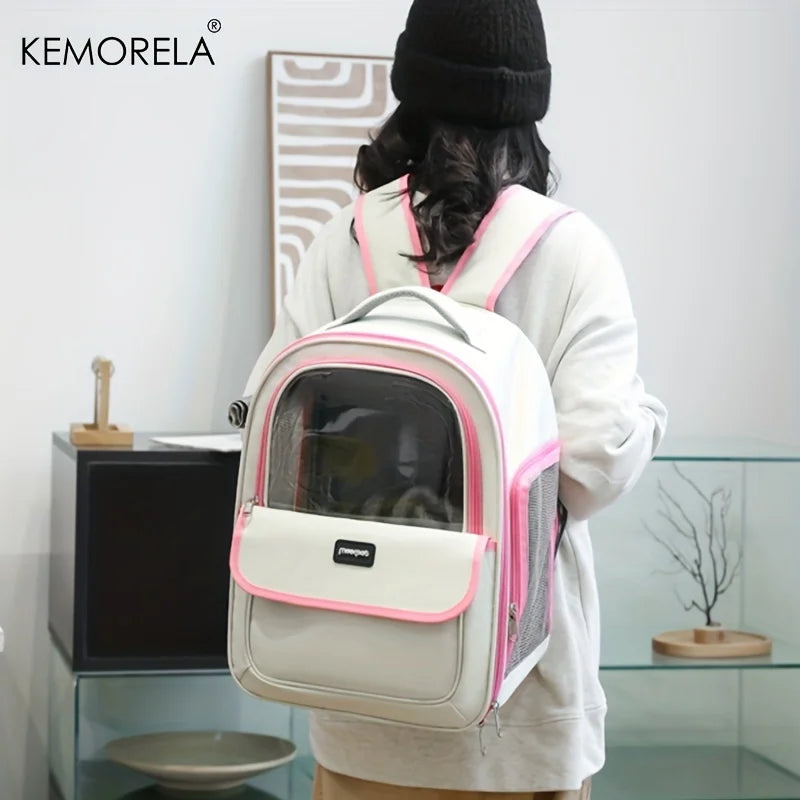 Breathable Mesh Pet Carrier Backpack for Dogs and Cats - detail