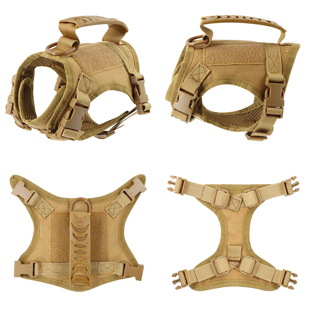 Tactical Escape-Proof Cat Harness with Control Handle - in use