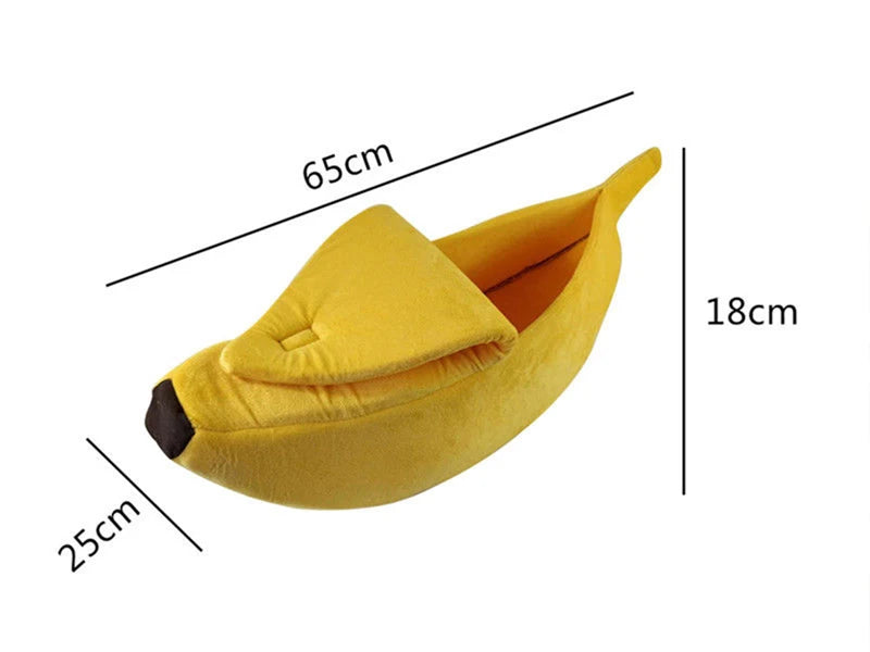 Cozy Banana-Shaped Cat Bed and Kennel - view 12