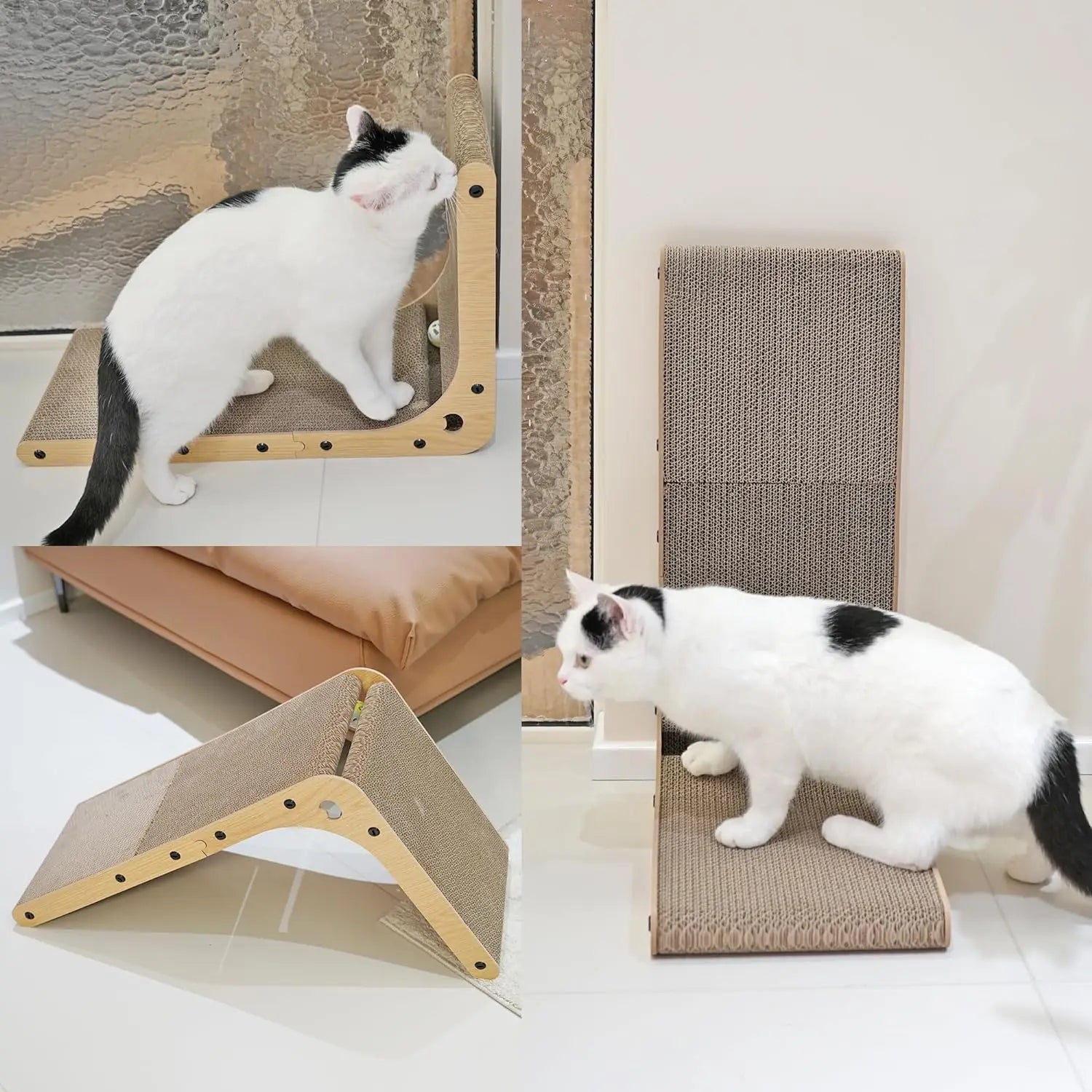 L-Shape Cardboard Cat Scratcher (23.6 Inch) - detail
