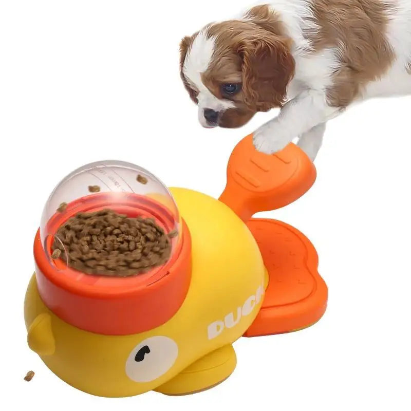 Cartoon Duck Puzzle Feeder and Treat Dispenser