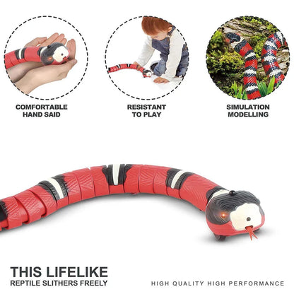 Automatic Smart Sensing Snake Cat Toy - side view
