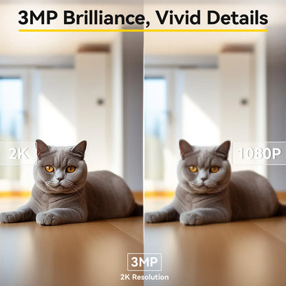 2K Pet Camera with WiFi App, 360 Pan-Tilt and 2-Way Audio - side view