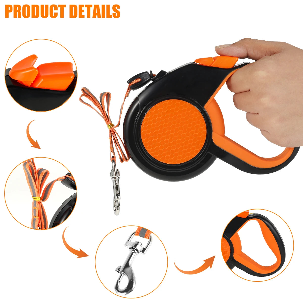Hands Free Dog Leash with Waist Bag and Reflective Belt - view 13