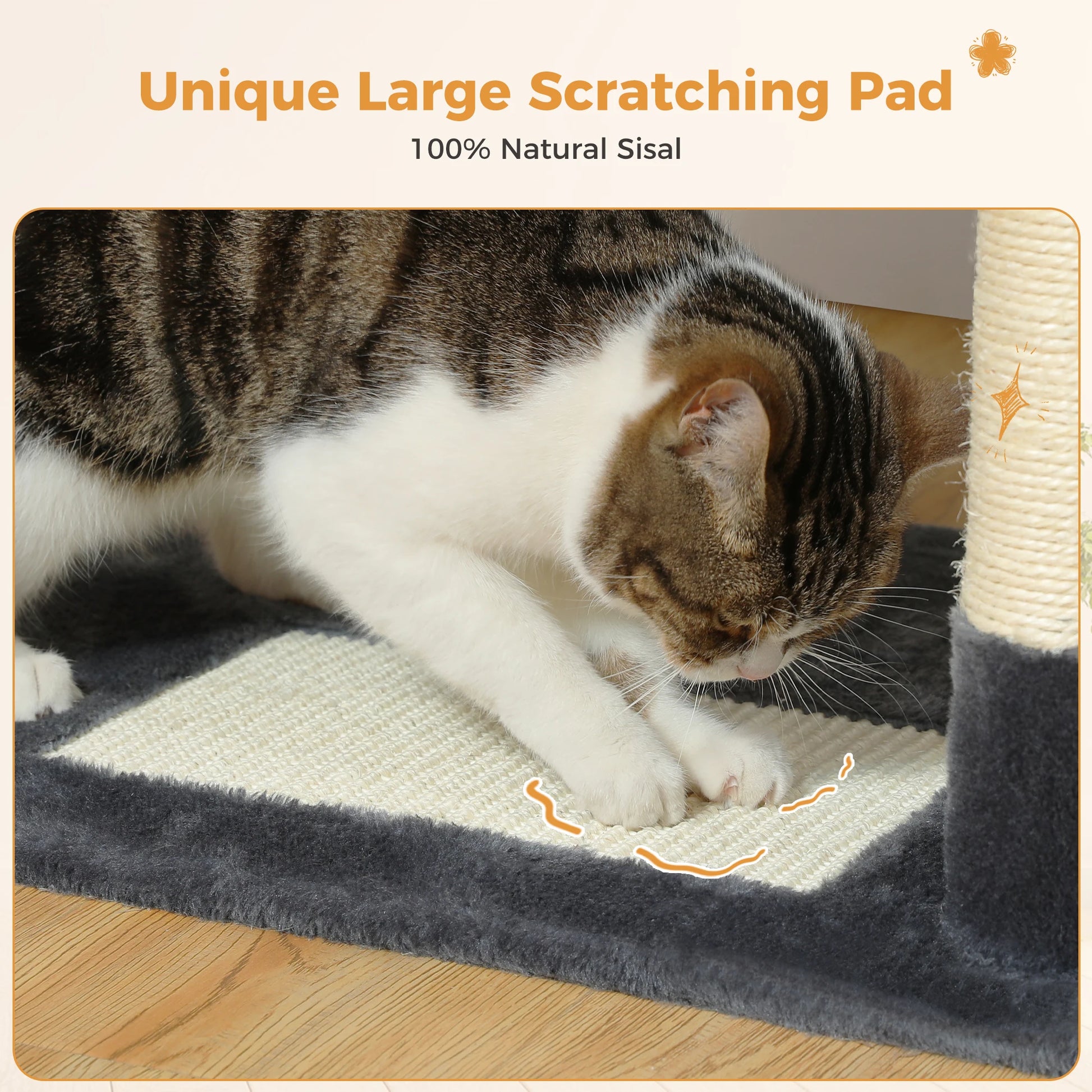 Large Cat Tree Tower with Hammock and Padded Perches - view 18