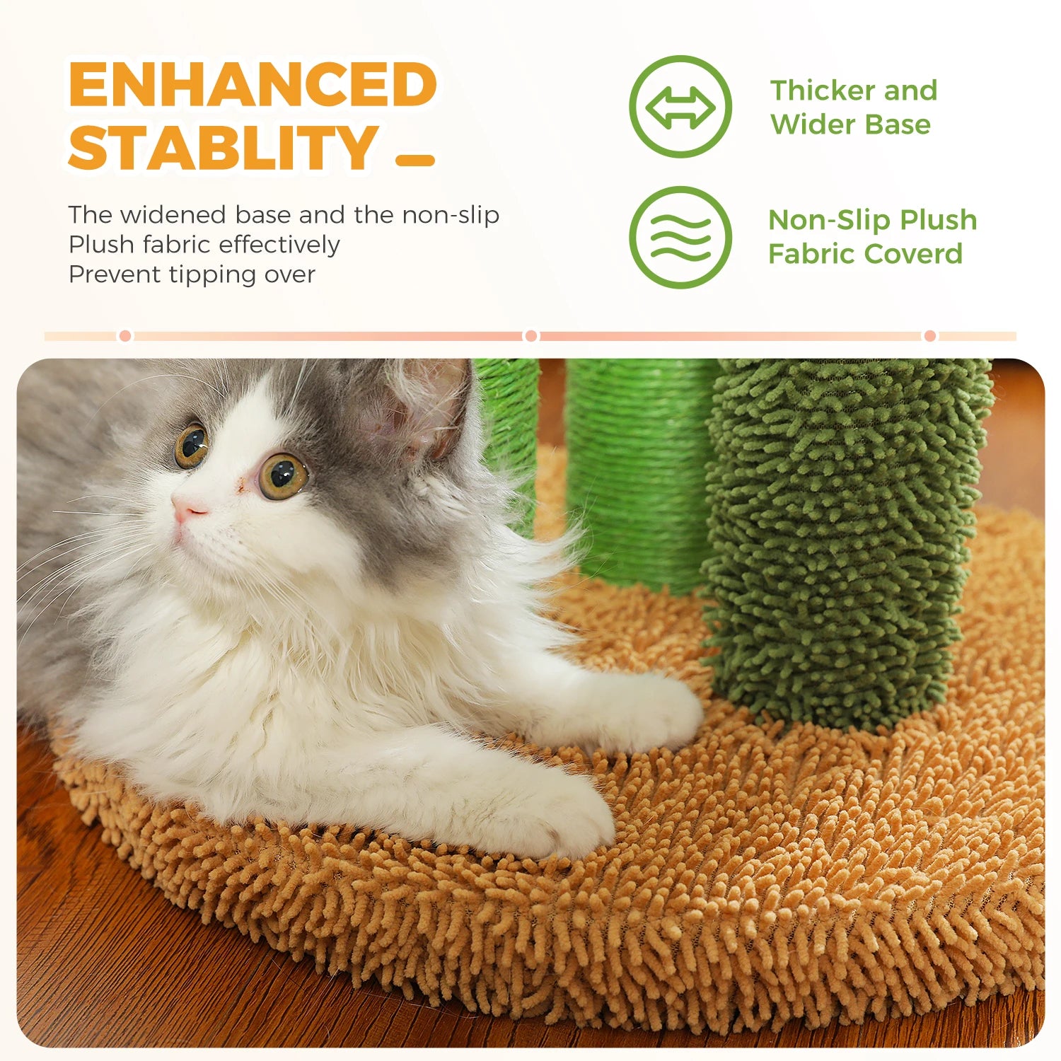 Cactus Cat Tree with Condo, Hammock and Toys - view 13