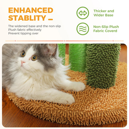 Cactus Cat Tree with Condo, Hammock and Toys - view 13