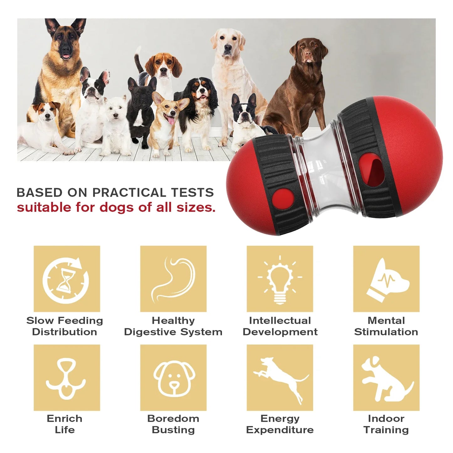 IQ Slow Feeder Ball for Dogs and Cats - close-up