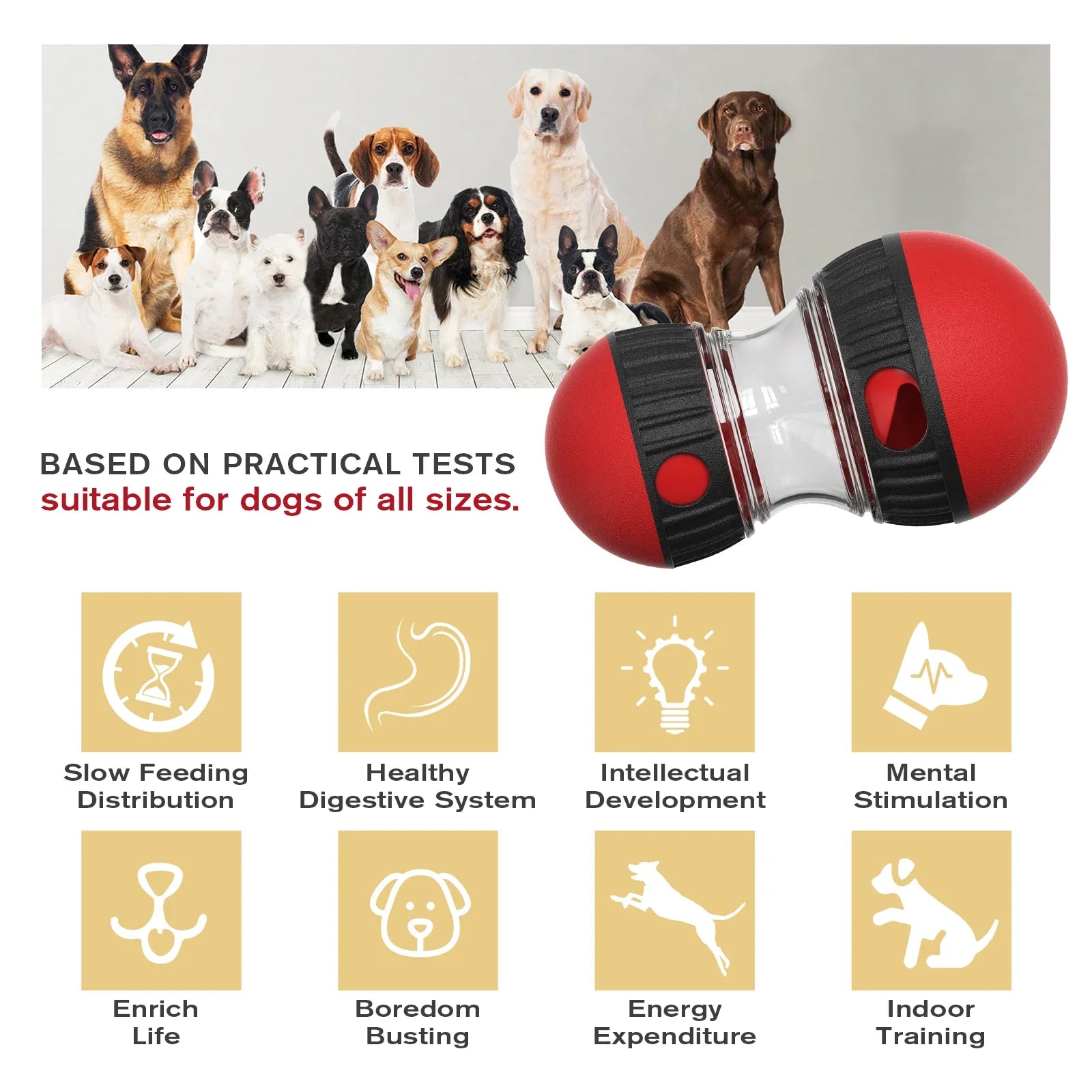 IQ Slow Feeder Ball for Dogs and Cats - close-up