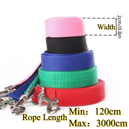 Long Nylon Dog Training Leash (4ft to 100ft) - detail