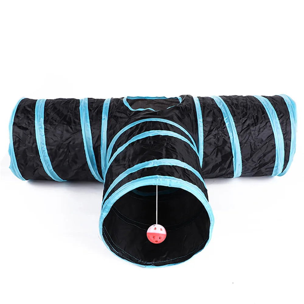 Foldable Cat Tunnel with Crinkle Paper for Indoor Play - view 13