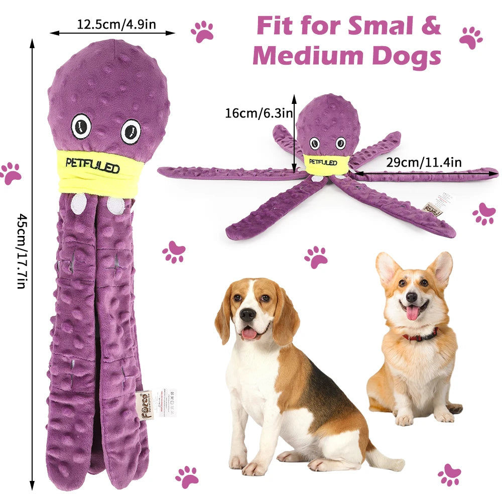 Octopus Snuffle Dog Toy for Slow Eating - side view