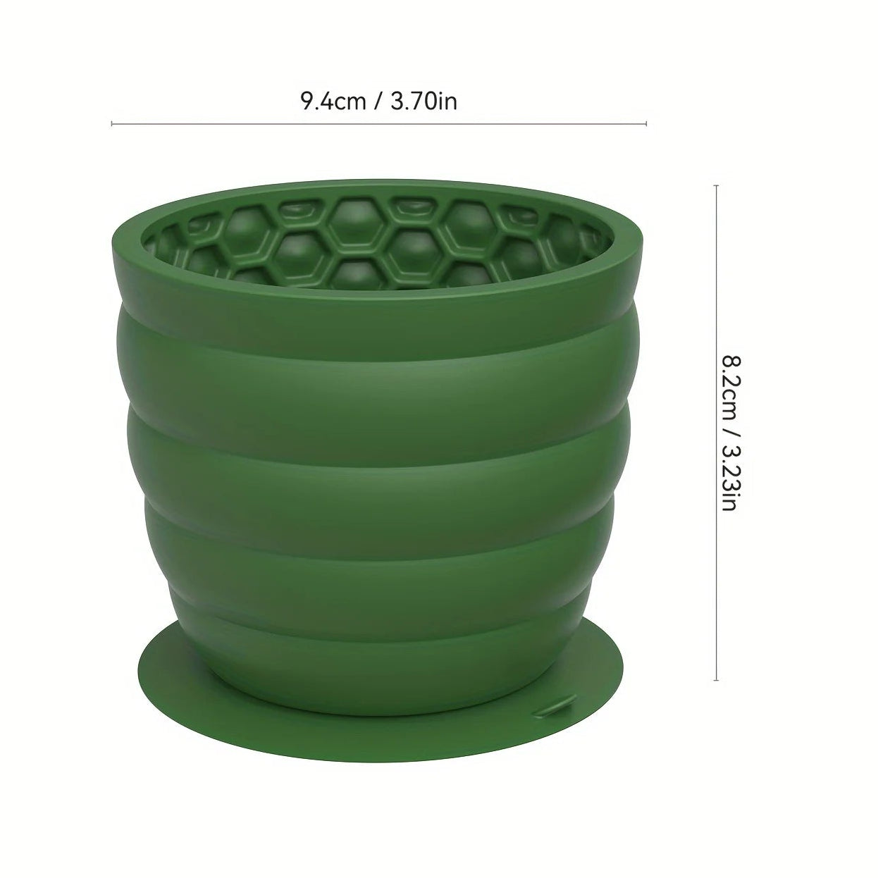 Silicone Slow Feeder Dog Bowl for Small and Medium Breeds - Small size-Green