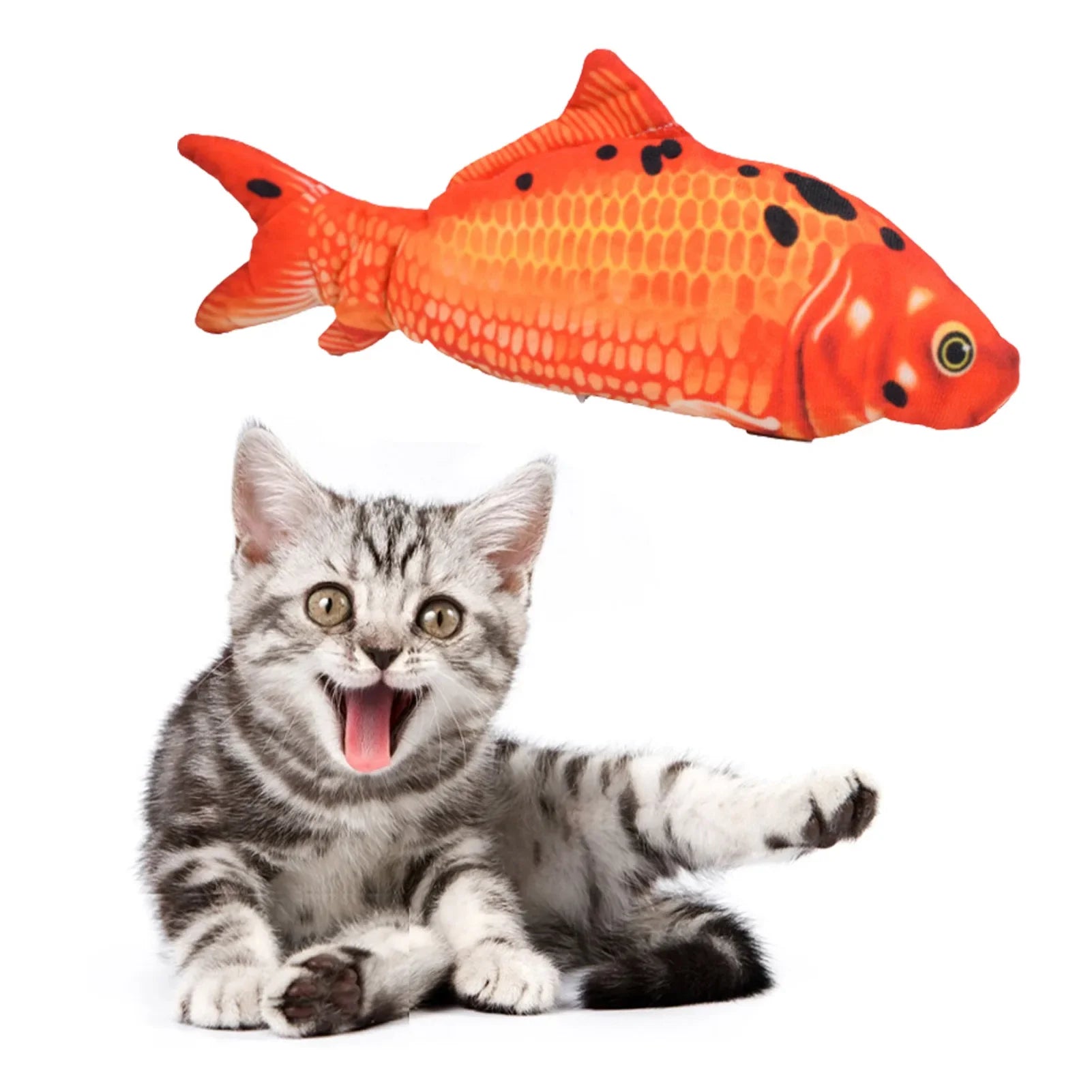 USB Rechargeable Electric Flopping Fish Cat Toy - 06