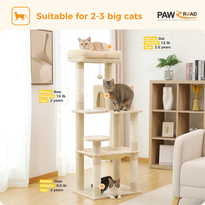 5-Level Cat Tree Tower for Large Cats with Hammock - view 13
