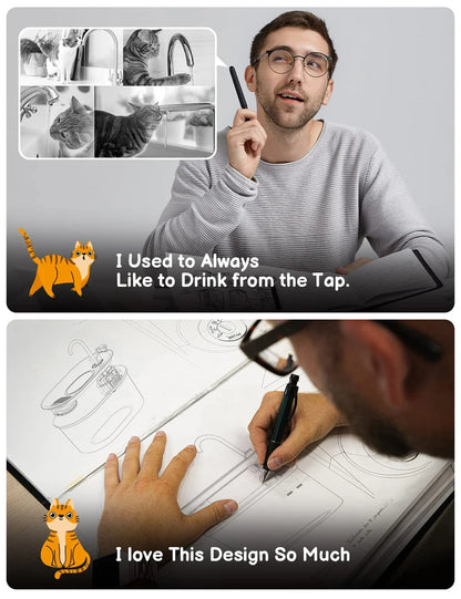 Smart Automatic Cat Water Fountain - from above