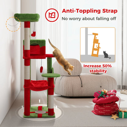 5-Level Cat Tree Tower for Large Cats with Hammock - view 28