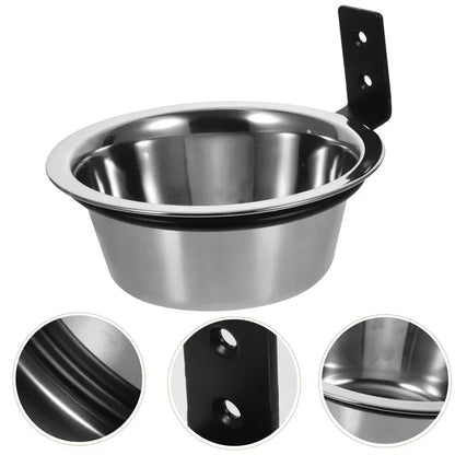 Wall-Mounted Elevated Pet Bowl with Stainless Steel Insert - view 14