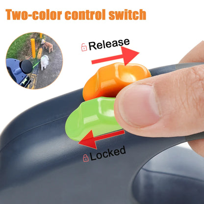 3m Reflective Retractable Dog Leash with LED Lights - close-up