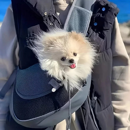 Cross-Body Mesh Pet Shoulder Bag for Cats and Small Dogs