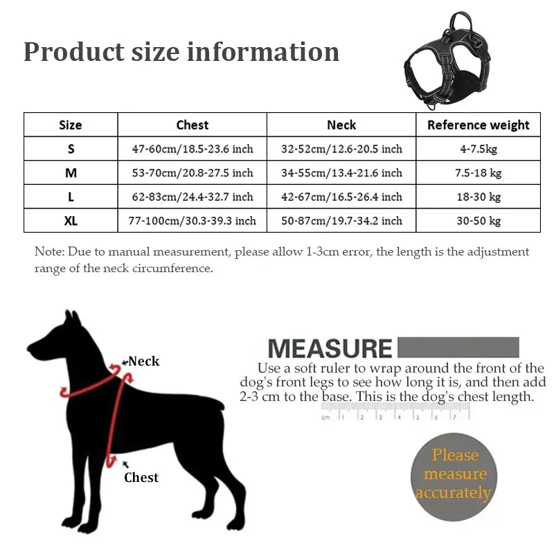 Adjustable No-Pull Reflective Dog Harness - detail