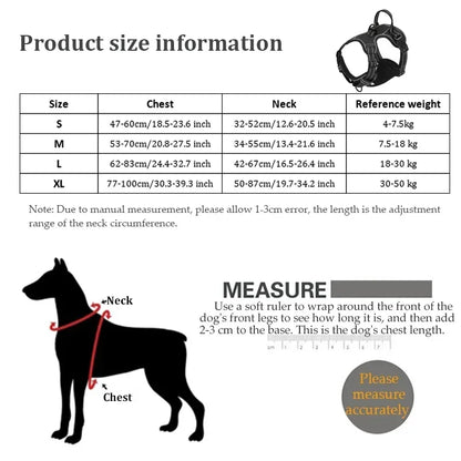 Adjustable No-Pull Reflective Dog Harness - detail